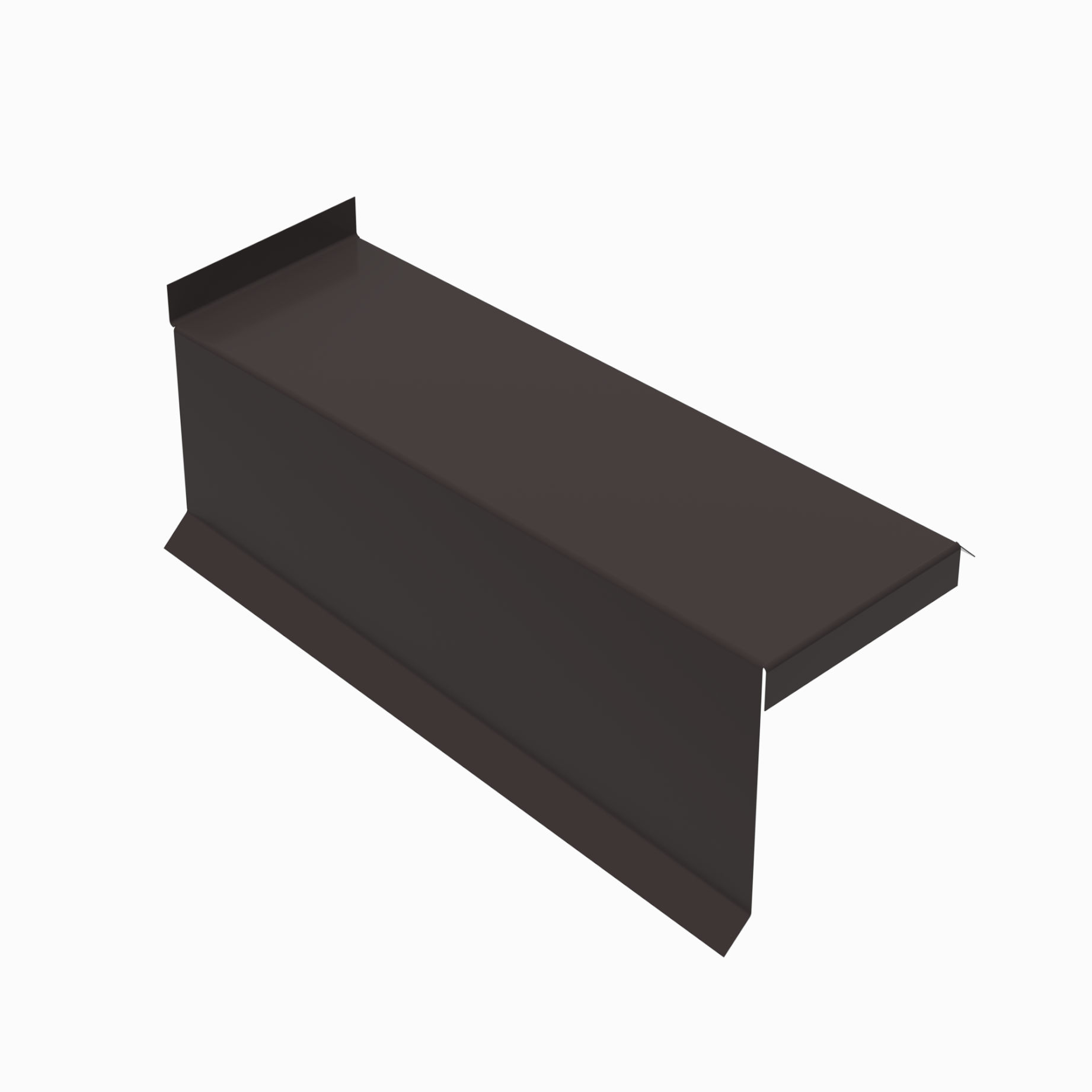 Планка сегментная торцевая левая RAL 8019, 