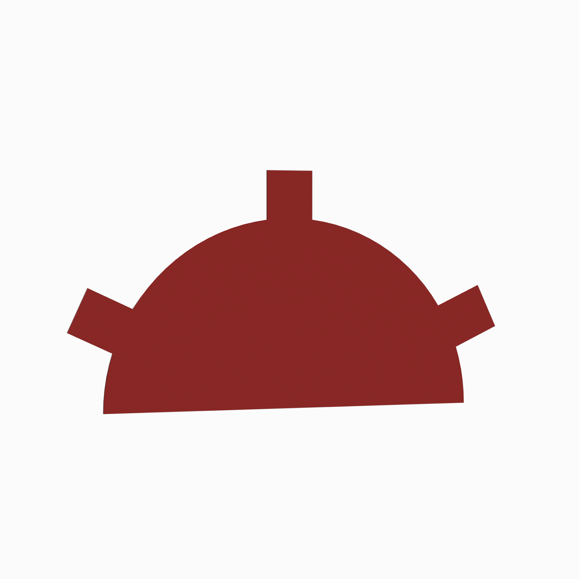 Заглушка конька круглого простая RAL 3011, 