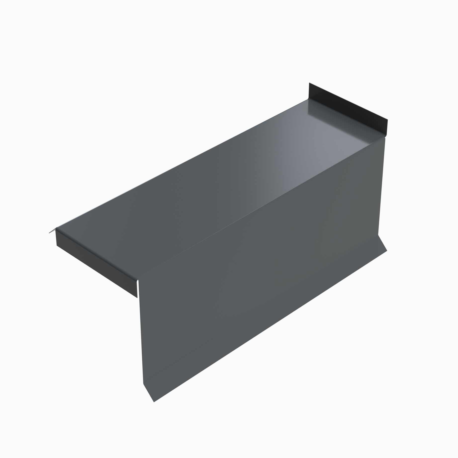 Планка сегментная торцевая правая RAL 7024, 