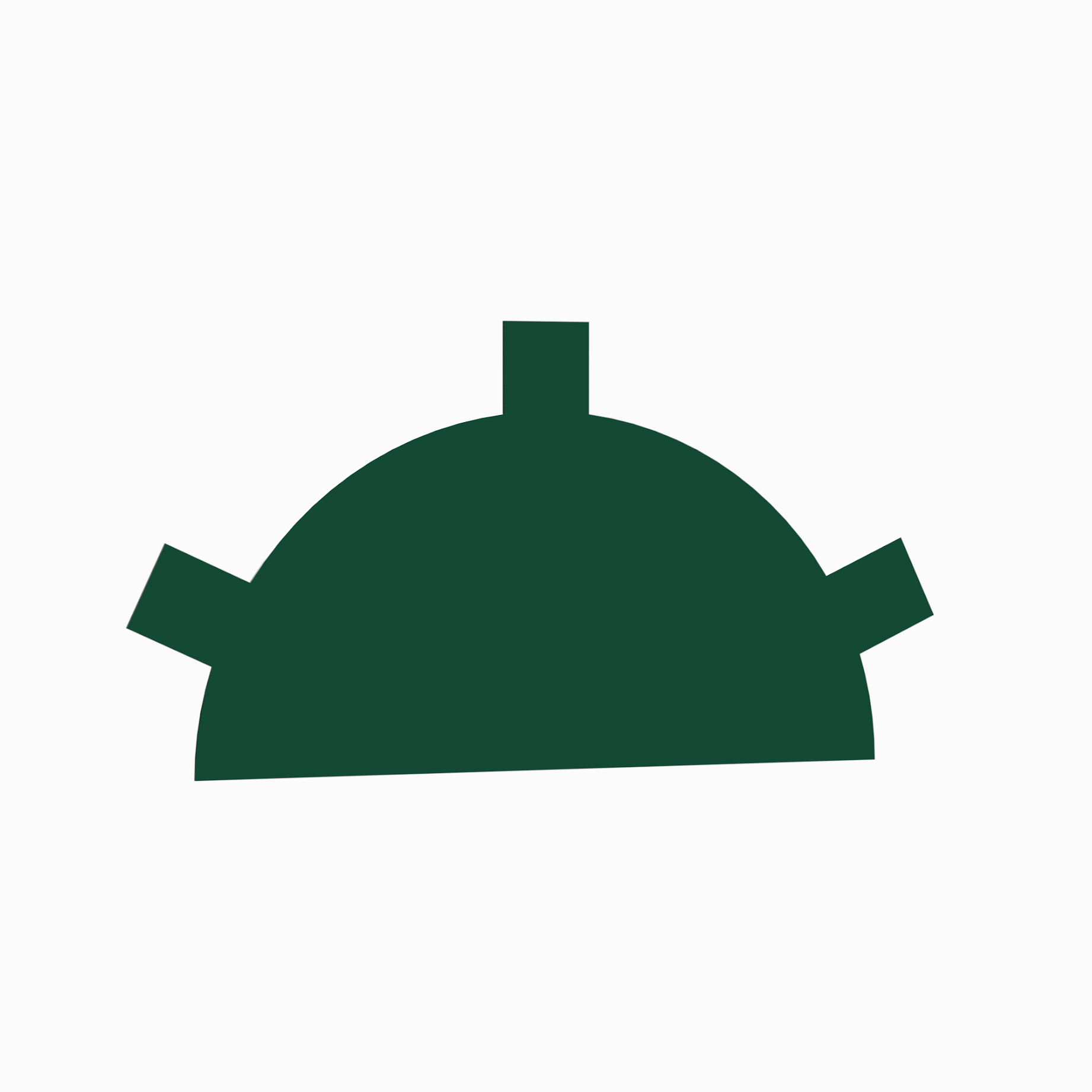 Заглушка конька круглого простая RAL 6005, 