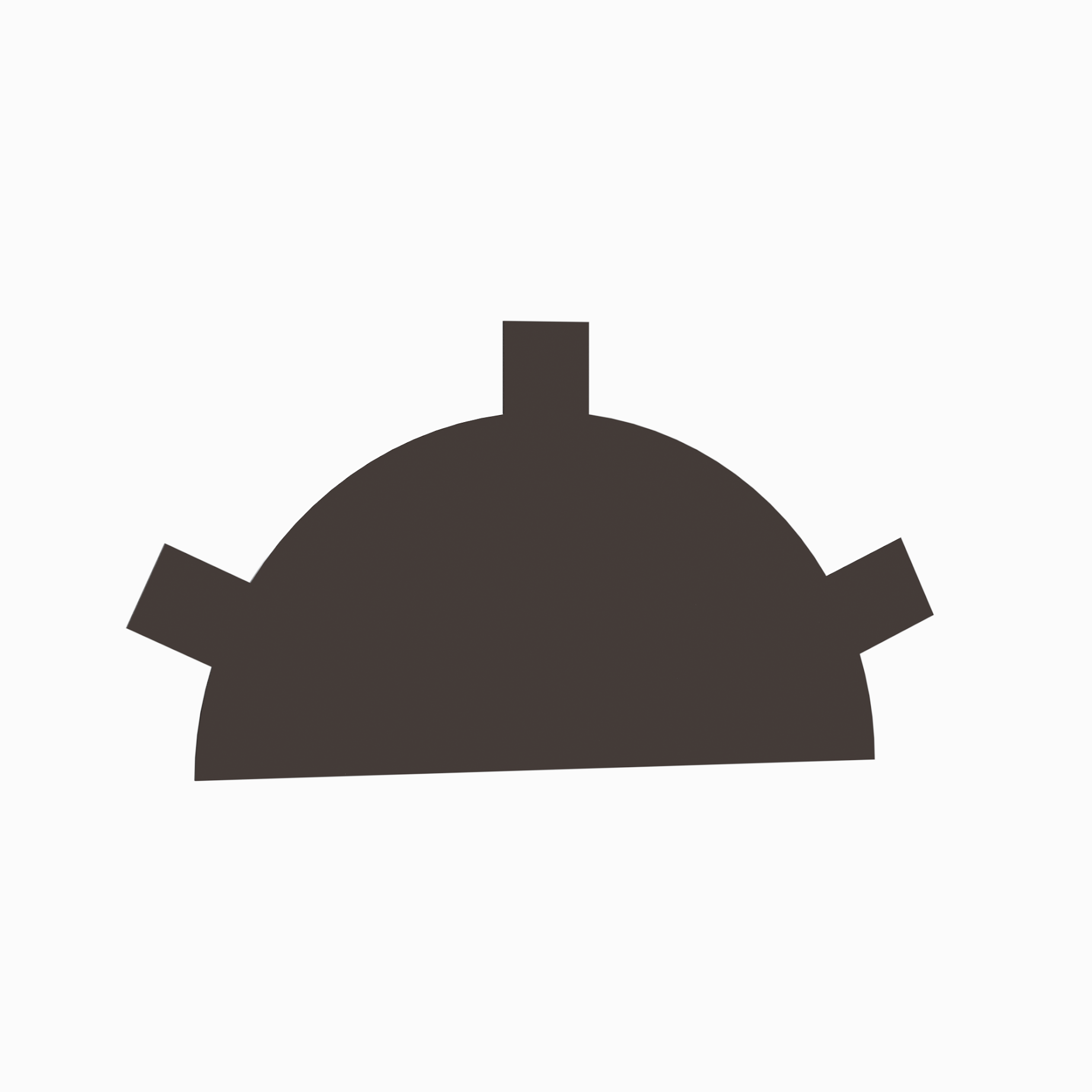 Заглушка конька круглого простая RAL 8019, 