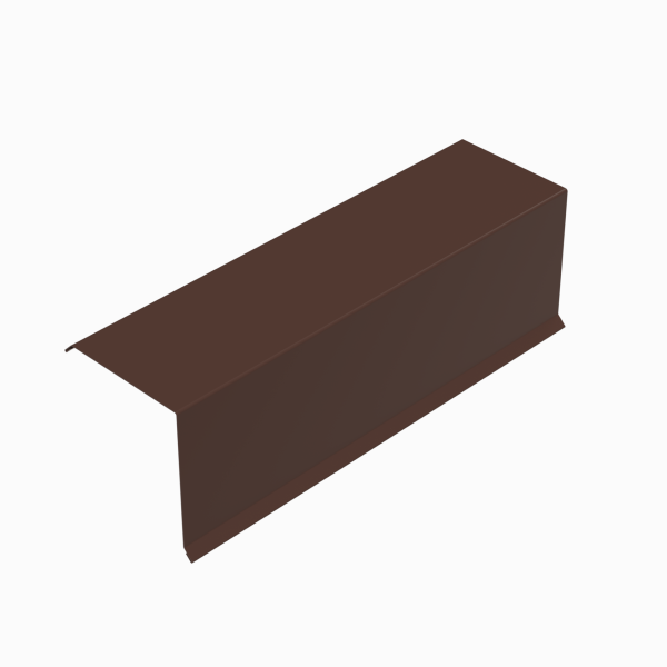 Планка торцевая RAL 8017, 135х145х2000