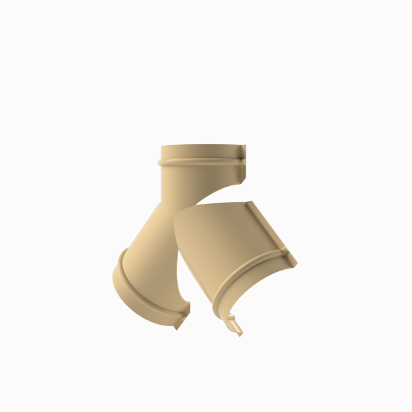 Тройник для круглого конька RAL 1014, 