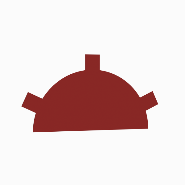 Заглушка конька круглого простая RAL 3011, 