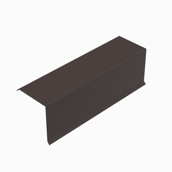 Планка торцевая RAL 8019, 135х145х2000