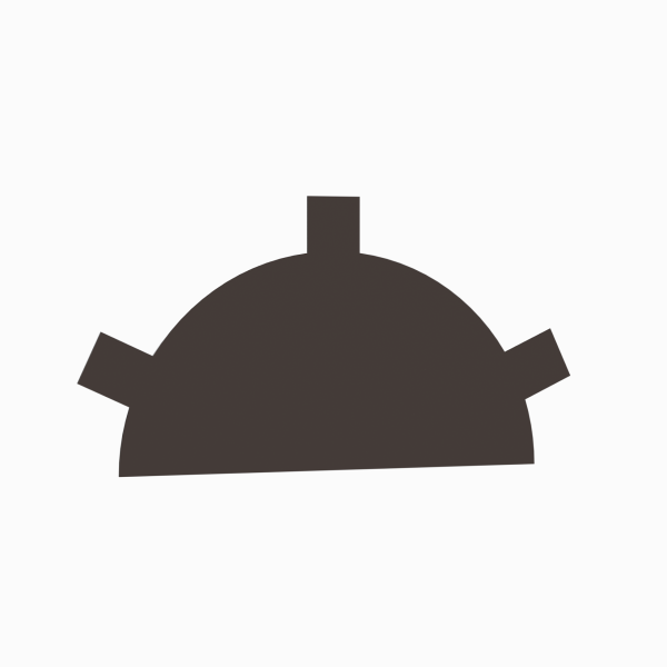 Заглушка конька круглого простая RAL 8019, 